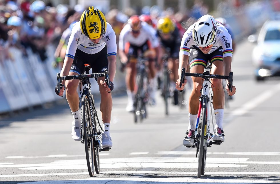 Cycling: 13th Tour of Flanders 2016 Women Arrival / ARMISTEAD Elisabeth (GBR) / JOHANSSON Emma (SWE) / Oudenaarde - Oudenaarde (141,2Km)/ Ronde van Vlaanderen Tour des Flandres RVV / © Tim De Waele