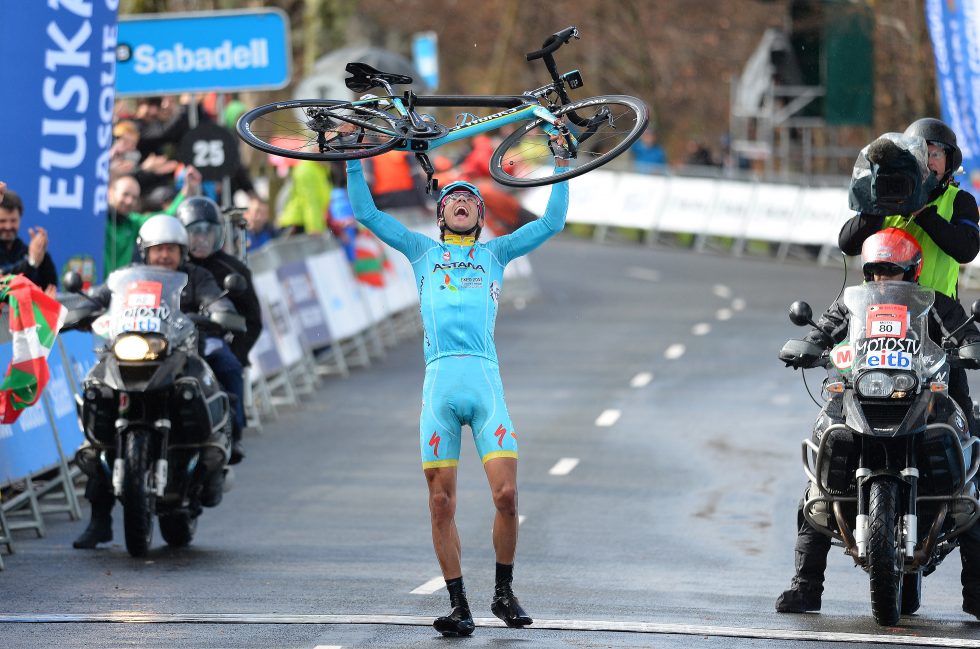 Cycling: 56th Vuelta Pais Vasco 2016 / Stage 5 Arrival/ ROSA Diego (ITA)/ Celebration Joie Vreugde / Orio - Arrate (159Km) Tour Ronde Baskenland/ Etape Rit/ (c)Tim De Waele