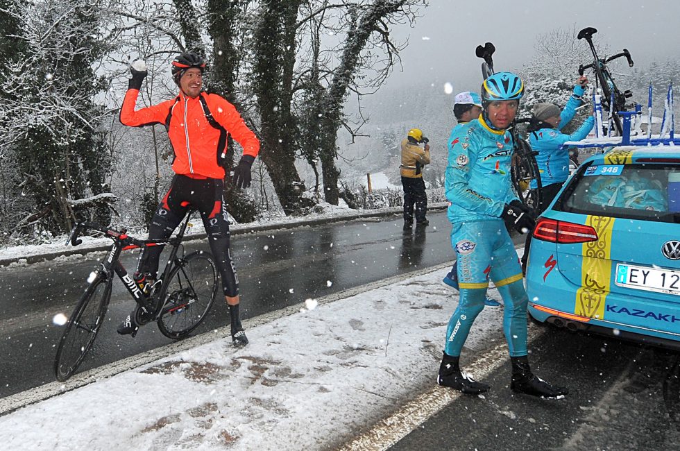 Cycling: 74th Paris - Nice 2016 / Stage 3/ BURGHARDT Marcus (GER) / Sneeuw Snow Neige / Cusset - Mont Brouilly (168Km)/ PN Etape Rit /(c) Tim De Waele