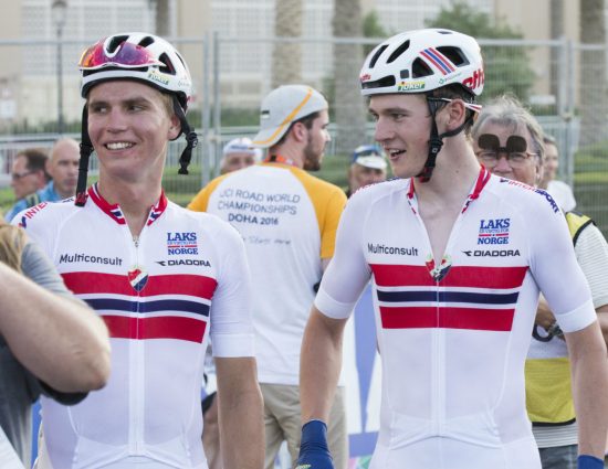 FÅR SPURTSJANSER: Amund Grøndahl Jansen (til venstre) ble nummer fem i U23-VM