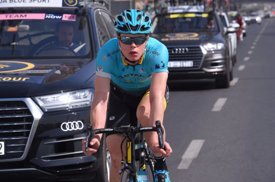 DRAMA I DUBAI: Lagkameraten til norske Truls Korsæth (avbildet) ble kastet ut av Dubai Tour. Andrei Grivko skal ha satt albuen i ansiktet til Marcel Kittel. FOTO: Tim de Waele (©TDWSport.com)