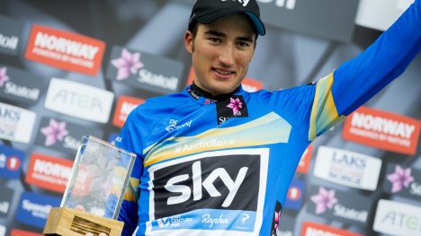 GJENNOMBRUDD: Gianni Moscon slo gjennom i Team Sky da han gikk til topps i Arctic Race of Norway 2016. Foto: Vegard Wivestad Grøtt / NTB scanpix