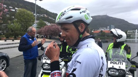 VM-TEST: Edvald Boasson Hagen brukte helgen før Tour of Norway til å inspisere VM-løypen i Bergen. FOTO: procycling.no