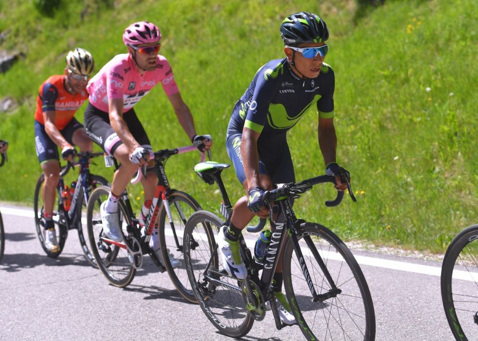 INGEN ENDRING: Nairo Quintana maktet ikke å kjøre fra mannen i rosa på den 18. etappen i Giro d'Italia. Foto: Tim de Waele (©TDWSport.com)