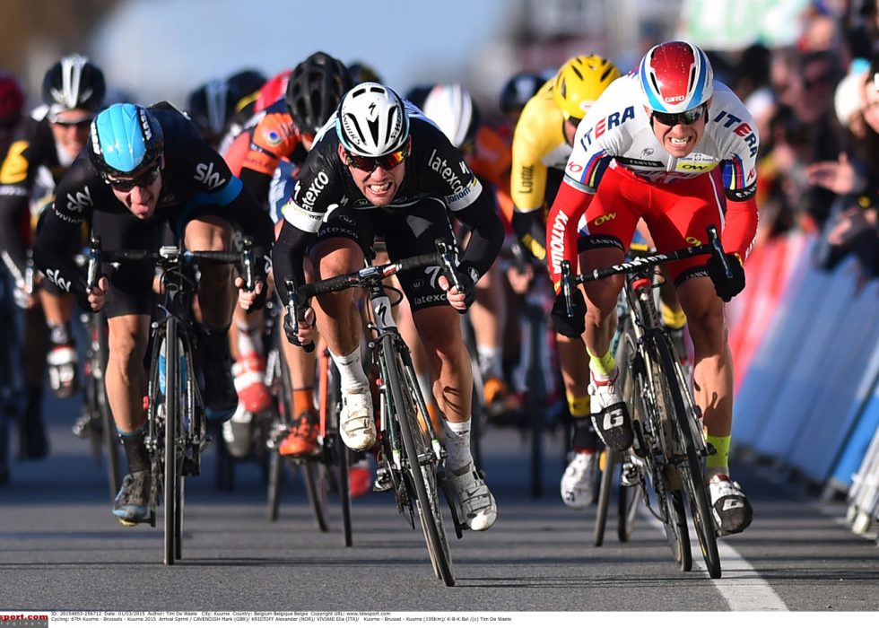 PÅ ETTERSKUDD: Det er fremdeles usikkert om Alexander Kristoff trenger å bekymre seg for Mark Cavendish under sommerens Tour de France. FOTO: Tim De Waele/TDWSPORT.COM
