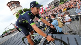 UTE: Valverde krasjet på åpningsetappen og måtte bryte Tour de France. REUTERS/Wolfgang Rattay