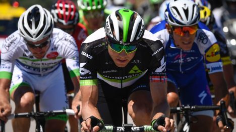 BRUDDKÅT: Edvald Boasson Hagen sikter seg inn på flere timer i brudd under årets Tour de France. Foto: AFP PHOTO / Lionel BONAVENTURE