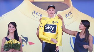 DET GULE GLISET: Team Sky har to mann på toppen av sammendraget etter 5 av 21 etapper i Tour de France. Kan britene nå makte å beholde den gule trøya i laget hele veien inn til Paris. Det vil i så fall være en fantastisk prestasjon. FOTO: Christian Hartmann