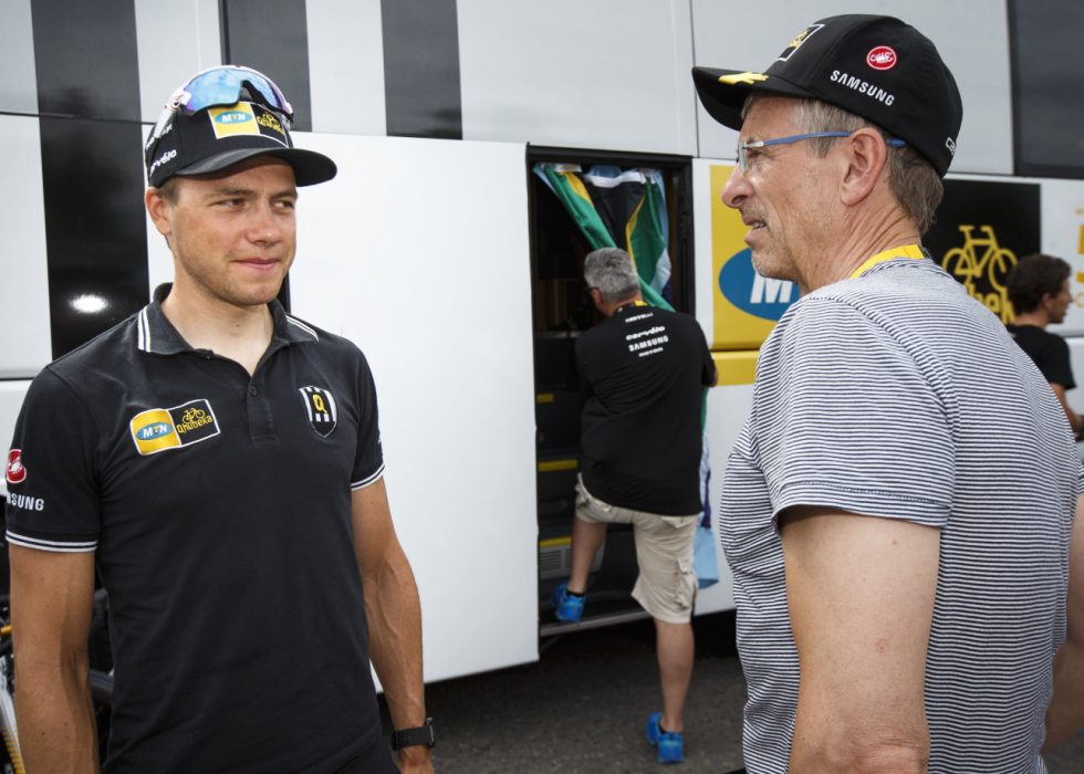 ELEV OG TRENER: Edvald Boasson Hagen og Fredrik Mohn