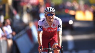 FORTSATT MED: Alexander Kristoff kom seg greit gjennom den 18. etappen