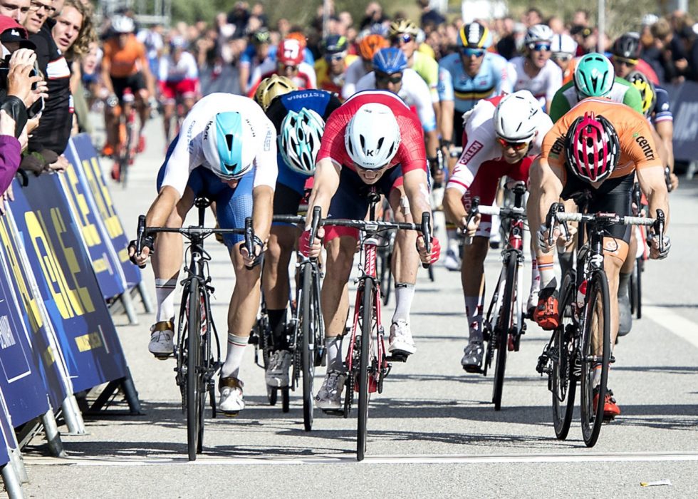 REVANSJ: Elia Viviani tapte knepent for Alexander Kristoff i EM. Foto: Henning Bagger / NTB scanpix