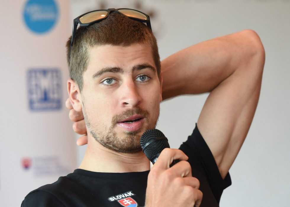 AVSLAPPET: Et godt stykke utenfor VM-byen møtte Peter Sagan presses dagen før herrenes fellesstart. Foto: Marit Hommedal / NTB scanpix