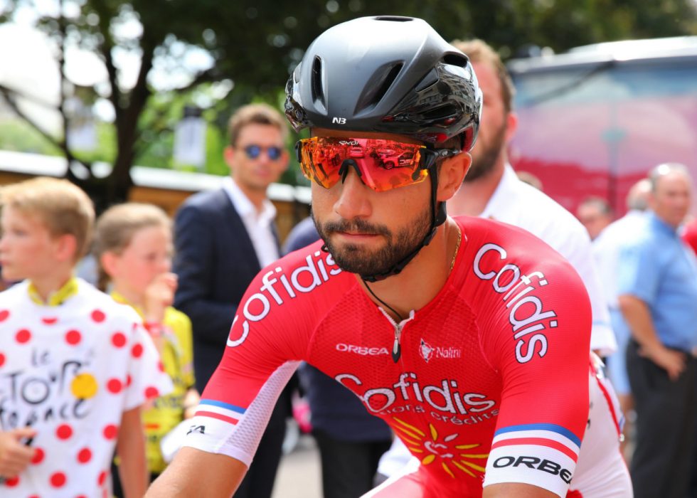 LEVDE MED USIKKERHET: Det kunne gå et helt år før Nacer Bouhanni fikk vite om synet hans var permanent skadet. 27-åringen forteller nå om omfanget av en velt han gikk ned under den 1. mai. FOTO: Tim De Waele/TDWSPORT.COM