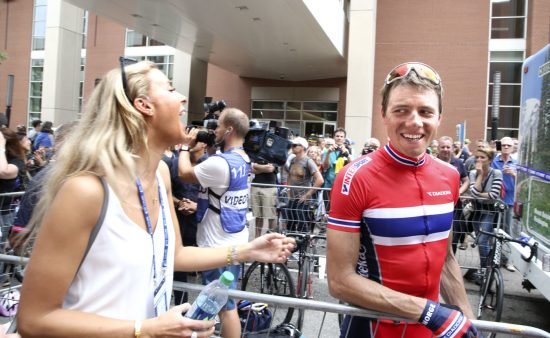 GIFT: Edvald Boasson Hagen og Marlen Kristiansen giftet seg i dag. Foto: Terje Pedersen / NTB scanpix