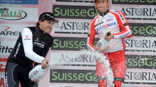 TO RYTTERE I BRA SLAG: I 2014 kjørte Fabian Cancellara full pakke i Midtøsten. Den eneste som kunne slå ham i Milano-Sanremo var Alexander Kristoff. FOTO: Tim De Waele/TDWSPORT.COM