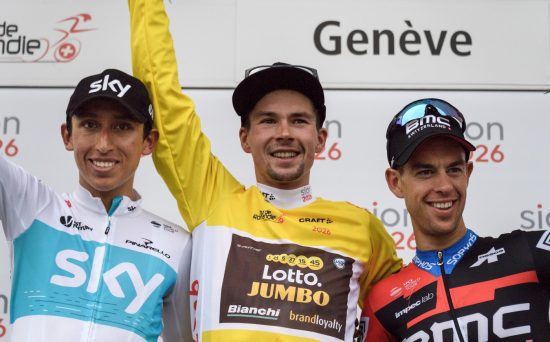 INNFRIDDE: Richie Porte (til høyre) tok tredjeplassen i Romandiet