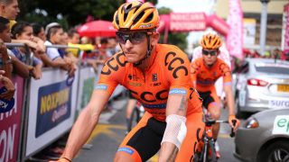 BEKLAGET SEG: Pawel Bernas mener den simulerte velten på åpningsetappen av Tour of Norway så latterlig ut. Foto: Tim de Waele
