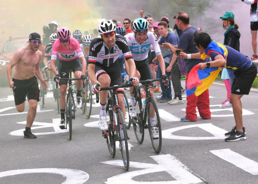 NY DUELL: Bare 46 sekunder skilte Chris Froome og Tom Dumoulin i årets Giro d'Italia. Nå venter en ny duell i Tour de France. FOTO: Tim de Waele/Getty Images