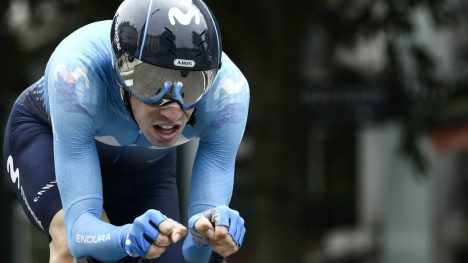 MIDLERTIDIG SUSPENDERT: Jaime Rosón var i aksjon for Movistar Team under Critérium du Dauphiné