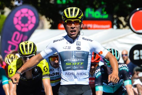 FÅR STØTTE: Alexander Kristoff føler - noe overraskende - med Caleb Ewan etter at 23-åringen ble utelatt fra Tour de France-troppen til Mitchelton-Scott. FOTO: AFP PHOTO / BRENTON EDWARDS