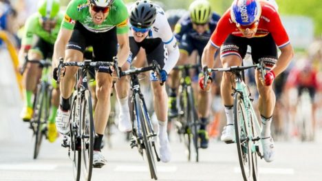 FLERE STJERNER: Her kjemper Edvald Boasson Hagen mot Dylan Groenewegen og Kristoffer Halvorsen under 2017-versjonen av Tour of Norway. I framtida vil enda flere topplag komme til Norge