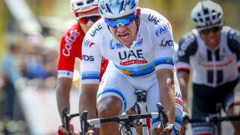 I TOPPEN: Alexander Kristoff tok fjerdeplassen i første etappe i Tour de France i Fontenay-Le-Comte lørdag.