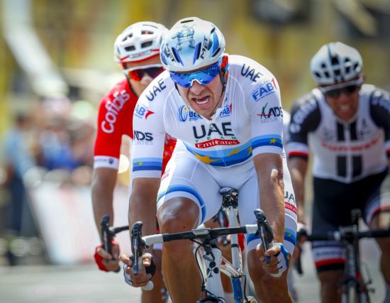 I TOPPEN: Alexander Kristoff tok fjerdeplassen i første etappe i Tour de France i Fontenay-Le-Comte lørdag.