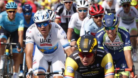 Alexander Kristoff med fjerdeplass på etappe 8 lørdag. Foto: Heiko Junge / NTB scanpix