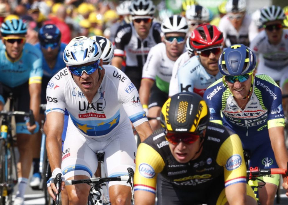 Alexander Kristoff med fjerdeplass på etappe 8 lørdag. Foto: Heiko Junge / NTB scanpix