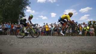HANG IKKE MED: Både Boasson Hagen og Kristoff kom til kort på den 9. etappen i Tour de France lørdag. EPA/KIM LUDBROOK