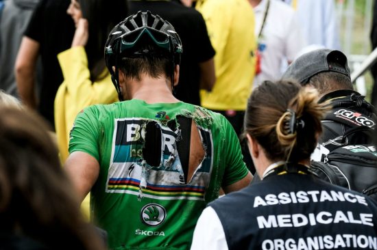 USIKKER: Dersom Sagan (bak i hvitt) bryter i Tour de France