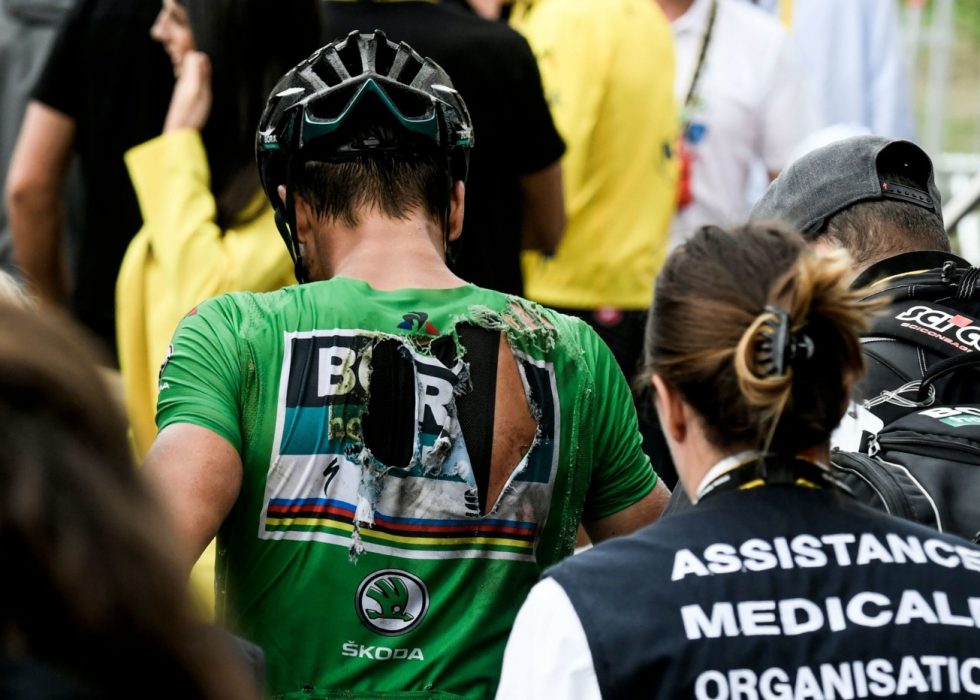 USIKKER: Dersom Sagan (bak i hvitt) bryter i Tour de France