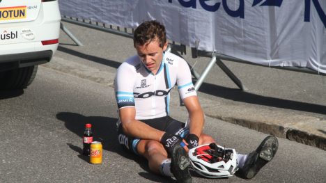 VARMT NOK: Dette bildet er tatt etter NM-fellesstarten i Sandefjord. Nå skal Trond Håkon Trondsen kjenne 45 grader på kroppen under Portugal rundt. FOTO: Jarle Fredagsvik